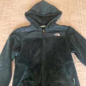 Fuzzy north face jacket